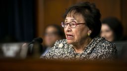 Representative Nita Lowey, a Democrat from New York, questions Steven Mnuchin, U.S. Treasury secretary, not pictured, during a House appropriations subcommittee hearing on Capitol Hill in Washington, D.C., U.S., on Wednesday, April 11, 2018. Mnuchin signaled on Wednesday the U.S. may impose "very strong" sanctions on Iran as President Donald Trump seeks to renegotiate a multinational accord that curbs the Islamic Republic's nuclear program. Photographer: Al Drago/Bloomberg via Getty Images