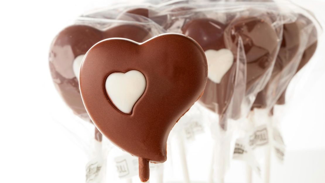 A milk-free chocolate lollipop that is vegan, dairy free, lactose free, peanut free, tree nut free, soy free, wheat free, and gluten free