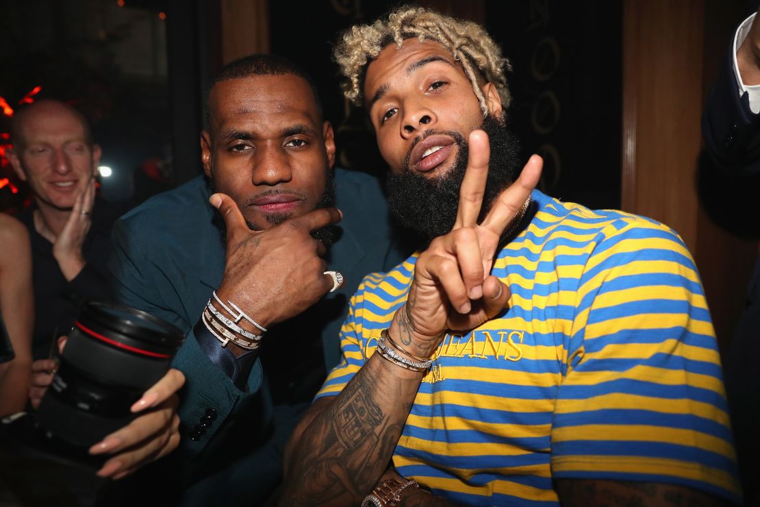 LeBron James and Beckham attend at a party in  February 2018.