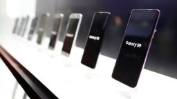 LAS VEGAS, NEVADA - JANUARY 08: Multiple generations of the Samsung Galaxy phone are displayed at the Samsung Galaxy Experience Zone booth during CES 2019 at the Las Vegas Convention Center on January 8, 2019 in Las Vegas, Nevada. CES, the world's largest annual consumer technology trade show, runs through January 11 and features about 4,500 exhibitors showing off their latest products and services to more than 180,000 attendees. (Photo by Justin Sullivan/Getty Images)