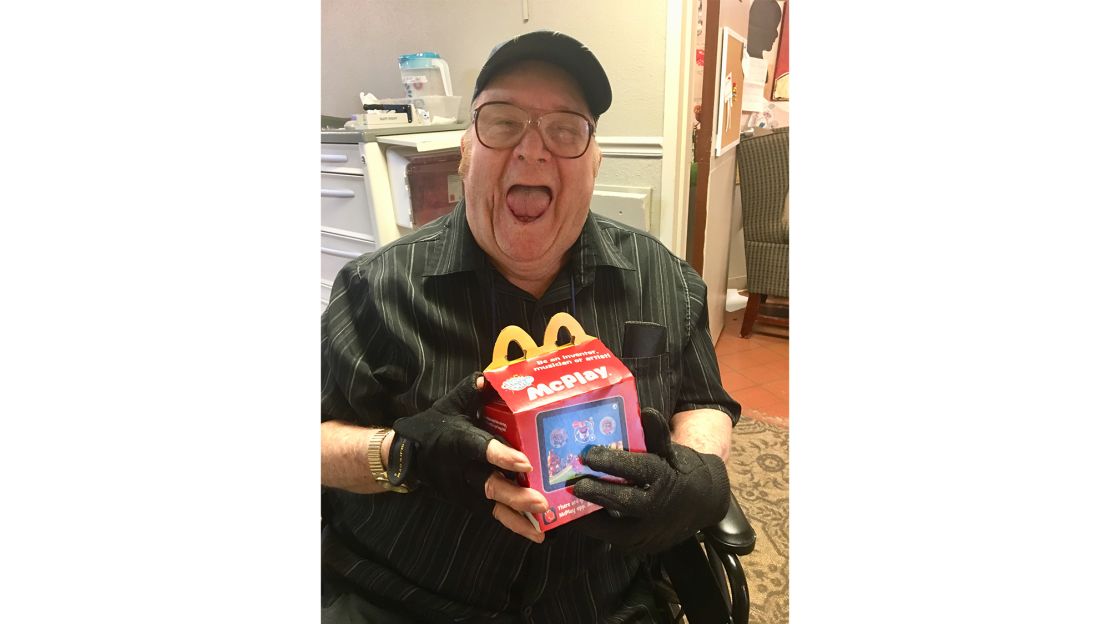 A nursing home resident is overjoyed after Ruby Kate Chitsey and her mom delivered Happy Meals to the home. 
