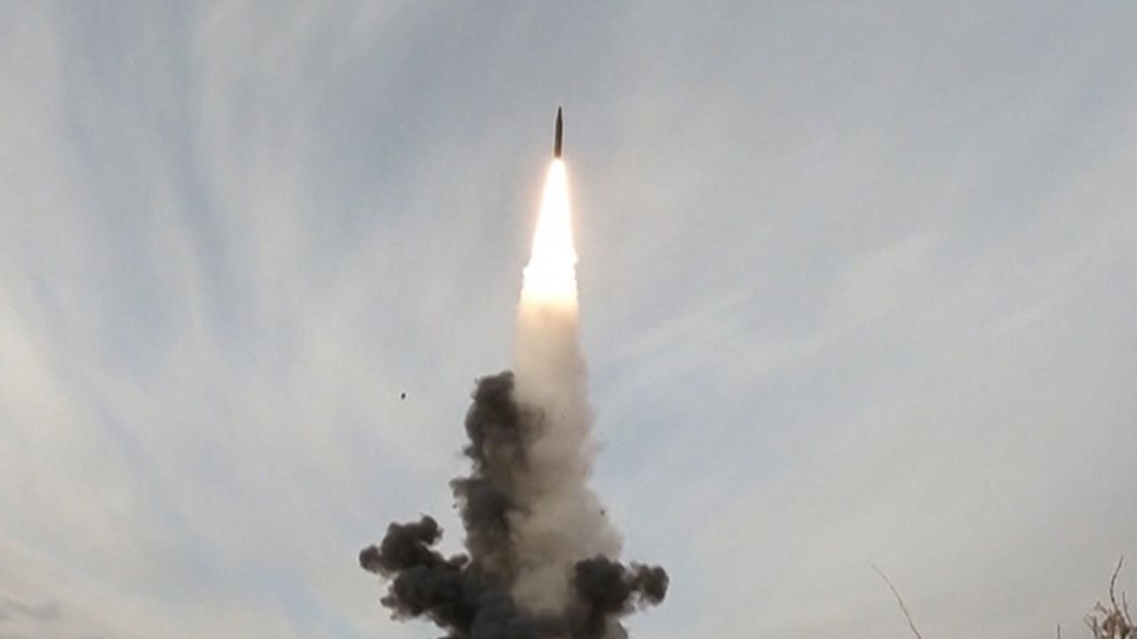 A Chinese DF-26 missile is tested in 2019.