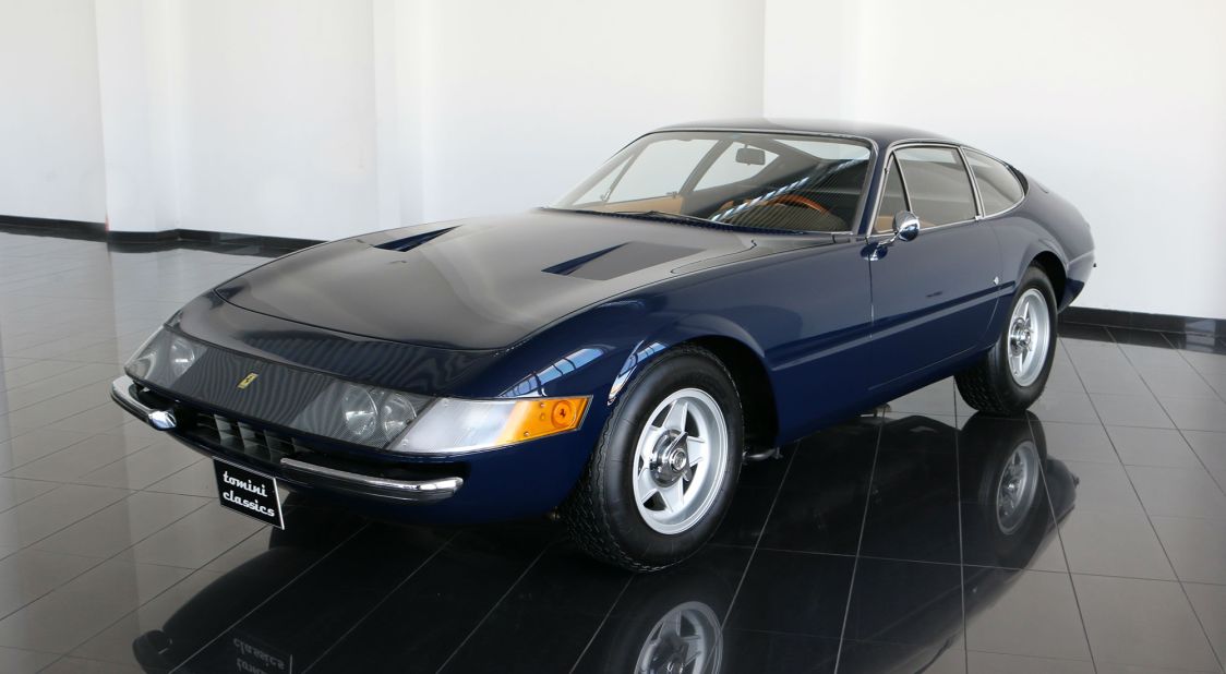 The Pininfarina-designed, 300-kmph grand tourer acquired the nickname "Daytona" after Ferrari finished first, second and third at the 1967 edition of the 24-hour race. On show in the Tomini Gallery Dubai.