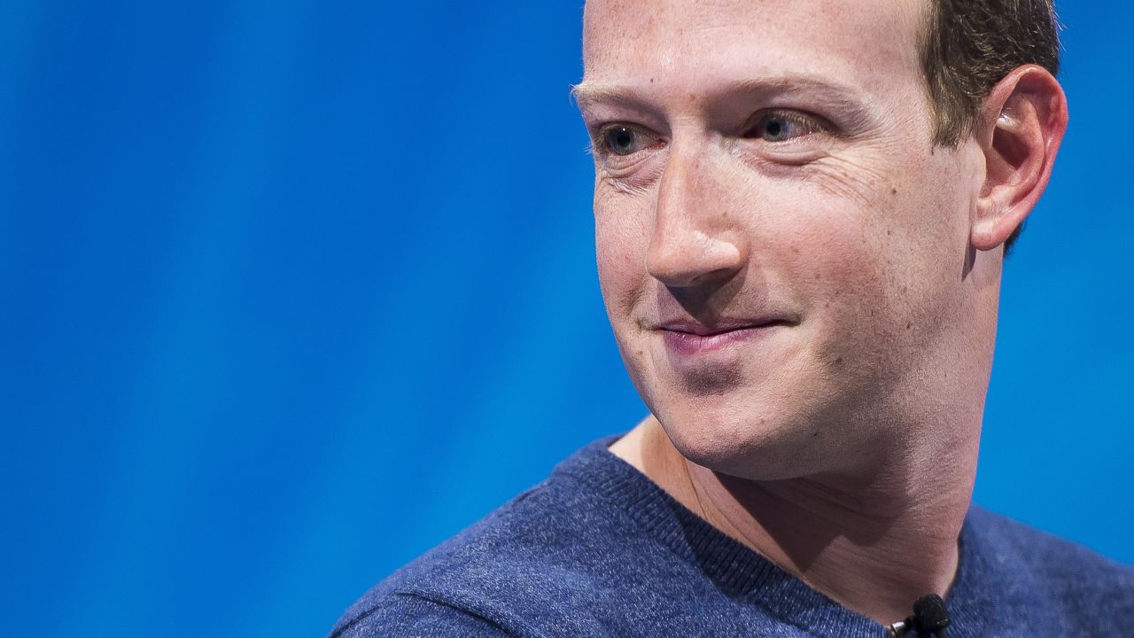 Facebook's CEO Mark Zuckerberg gestures and delivers his speech during the VivaTech (Viva Technology) trade fair in Paris, on May 24, 2018. Photo By ELIOT BLONDET/Abaca/Sipa USA(Sipa via AP Images)