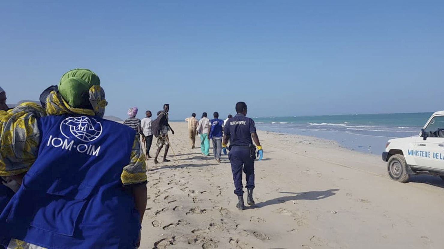 Rescuers search for survivors after two boats with migrants capsized Tuesday off northeastern Djibouti.
