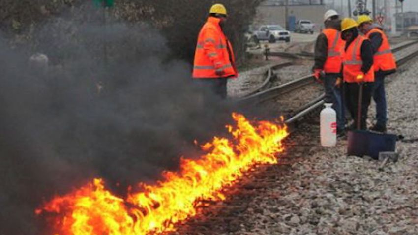 chicago train tracks fire