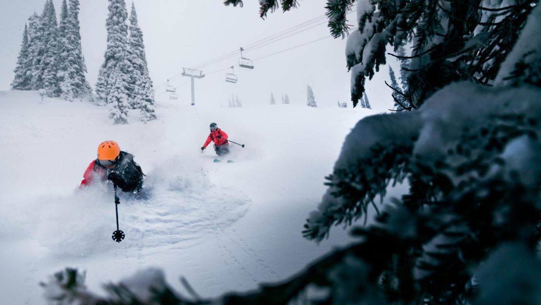 Revelstoke Mountain Resort in British Columbia gets about 35 feet of annual snowfall each year and is known for its big mountain terrain and small town character.