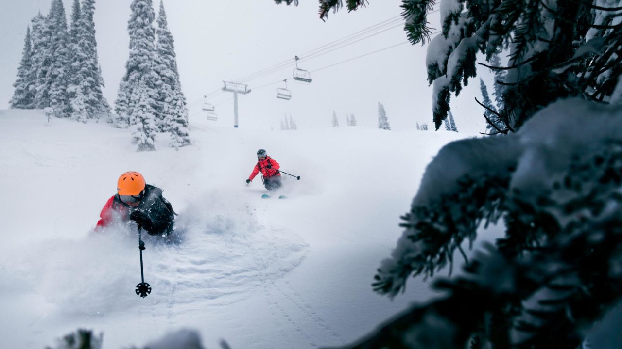 Revelstoke Mountain Resort in British Columbia gets about 35 feet of annual snowfall each year and is known for its big mountain terrain and small town character.