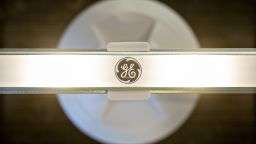 The General Electric Co. logo is displayed on a light-emitting diode (LED) light wand is arranged for a photograph in Tiskilwa, Illinois, U.S., on Monday, Oct. 29, 2018. General Electric Co. is scheduled to release earnings figures on October 30. Photographer: Daniel Acker/Bloomberg via Getty Images