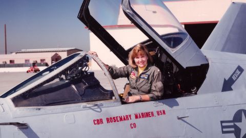Rosemary Mariner in the 1990s, when she was commanding officer of a Naval squadron in California.