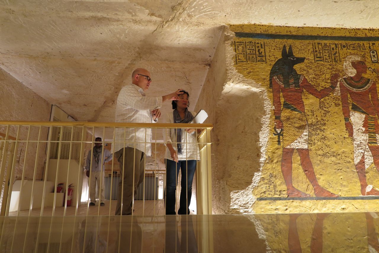 New visitor viewing platform in the tomb of Tutankhamun