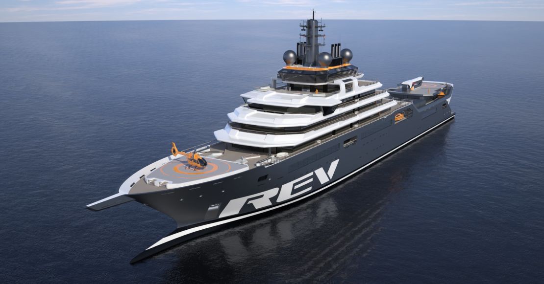 A design image for upcoming superyacht REV Ocean, due to launch in 2021.