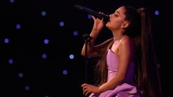 NEW YORK, NY - DECEMBER 06: Ariana Grande preforms at Billboard Women In Music 2018 on December 6, 2018 in New York City.  (Photo by Mike Coppola/Getty Images for Billboard )