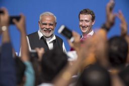 Facebook, whose CEO Mark Zuckerberg is seen here with Indian leader Narendra Modi, has found itself at the center of India's fake news debate.