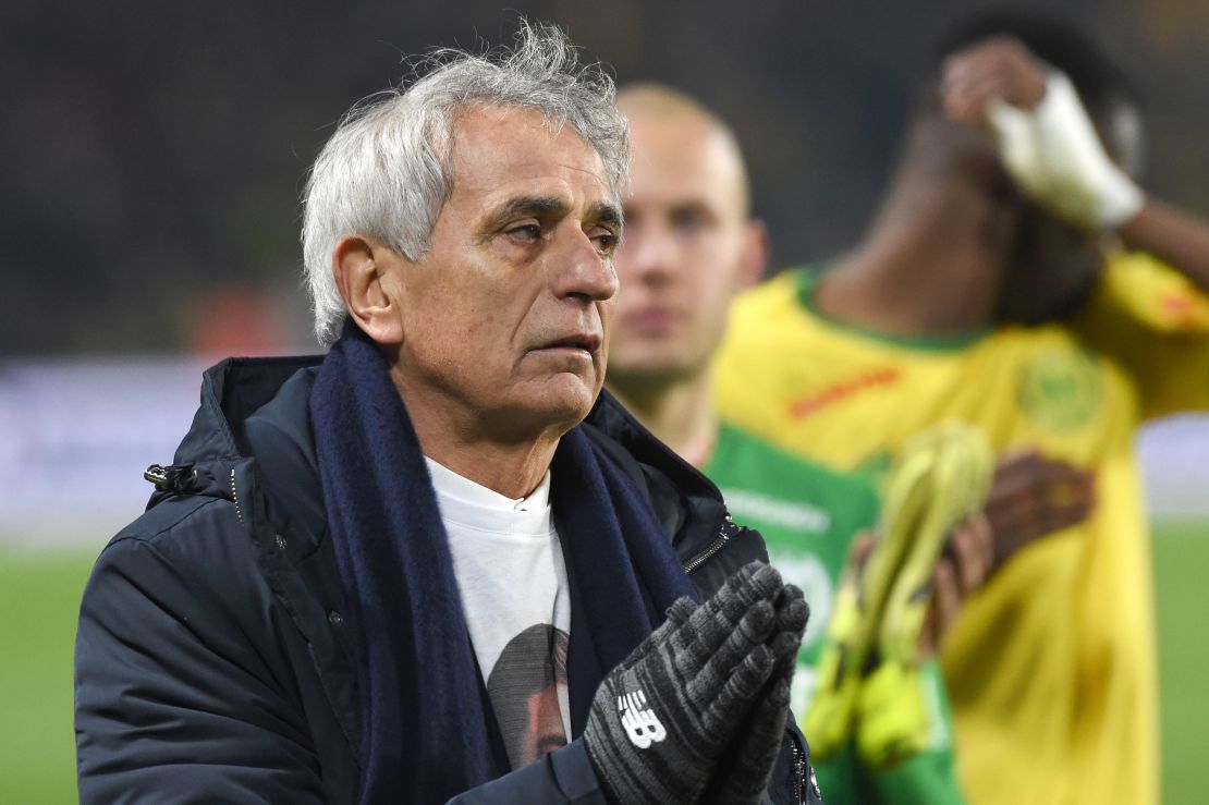 Nantes' Bosnian head coach Vahid Halihodzic couldn't suppress his tears as the club honored their former striker.