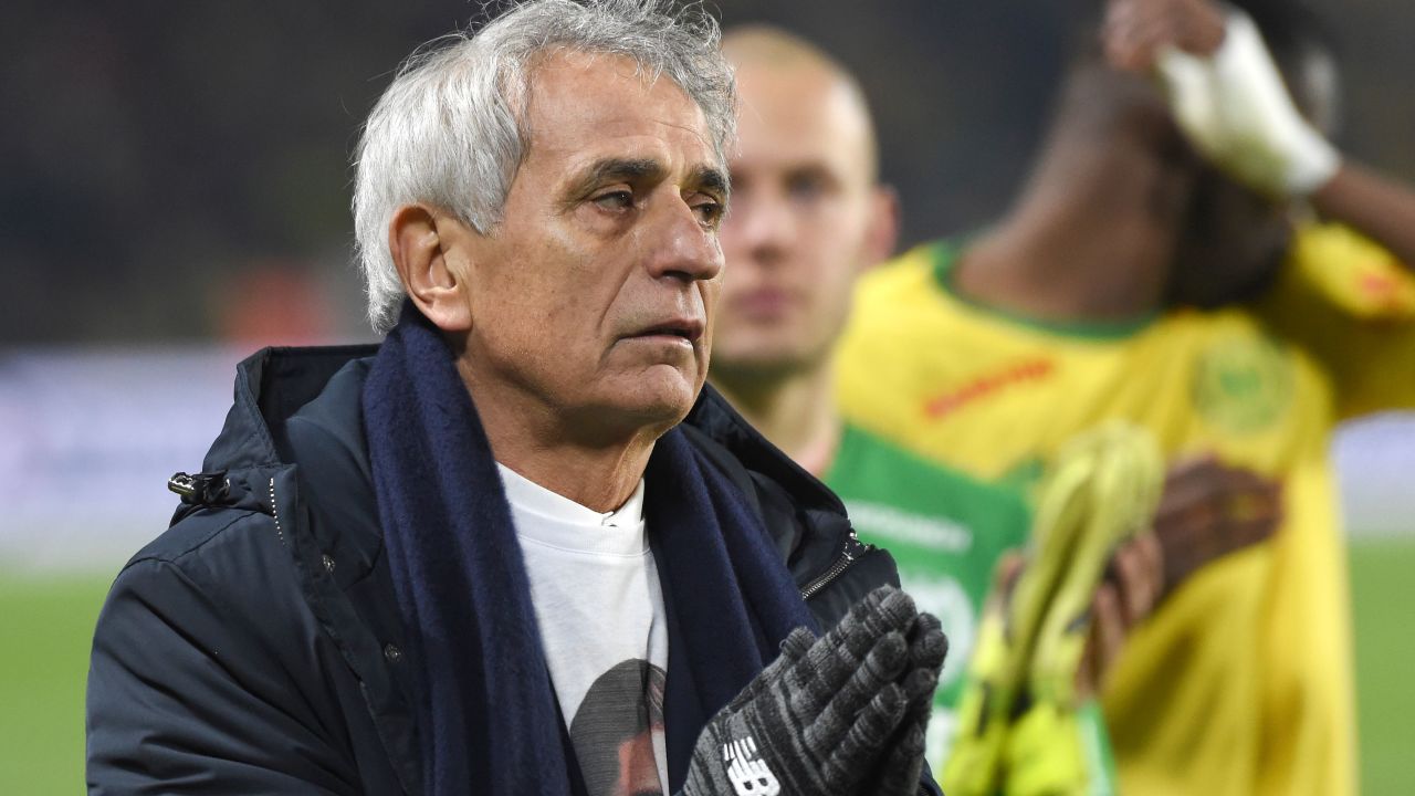 Nantes' Bosnian head coach Vahid Halihodzic couldn't suppress his tears as the club honored their former striker.
