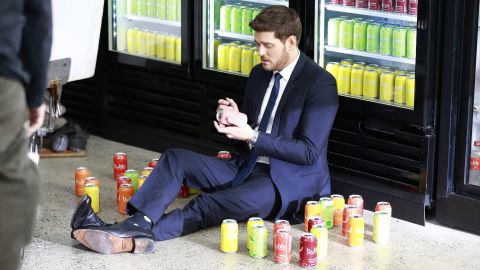 Michael Bublé appears in a Pepsi Bubly commercial. 