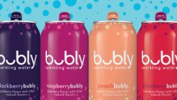 Recent flavors of PepsiCo's Bubly seltzer. 