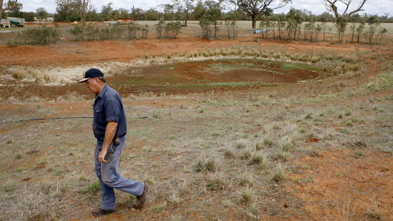Wayne Dunford on his 1600 hectare property during a previous drought in 2010.
