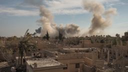 Jan 16 2019 Coalition airstrikes targeting ISIS positions in the town of Susa during the operation to liberate it.