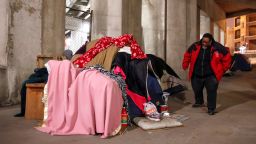 Richard S. Vargas, The Salvation Army Director of Community Social Services, checks on homeless Blanca Rodriguez for cold wellness checkup in Chicago, Illinois, U.S., January 31, 2019. Picture taken January 31, 2019. REUTERS/Kamil Krzaczynski