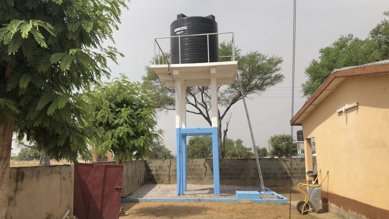 The new water source at Mirigu health center.