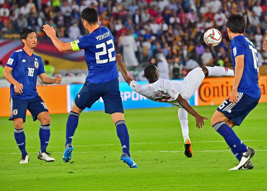 Almoez Ali's spectacular overhead kick gave Qatar the lead.