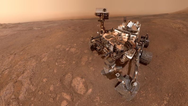 A selfie taken by NASA's Curiosity Mars rover on Vera Rubin Ridge before it moves to a new location.