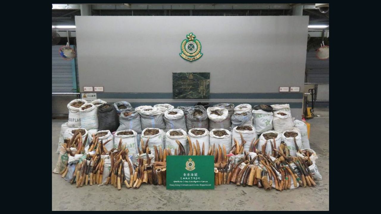 Hong Kong Customs released this image showing the seized goods. 