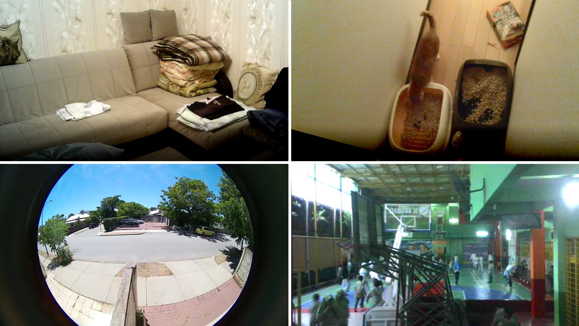 Screenshots from a series of internet-connected cameras accessed by CNN via the internet of things search engine Shodan. None of the cameras had any security checks. 