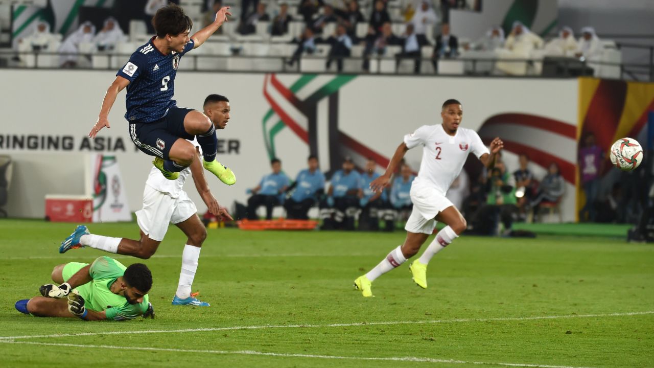 Japan's forward Takumi Minamino scored in the second half.
