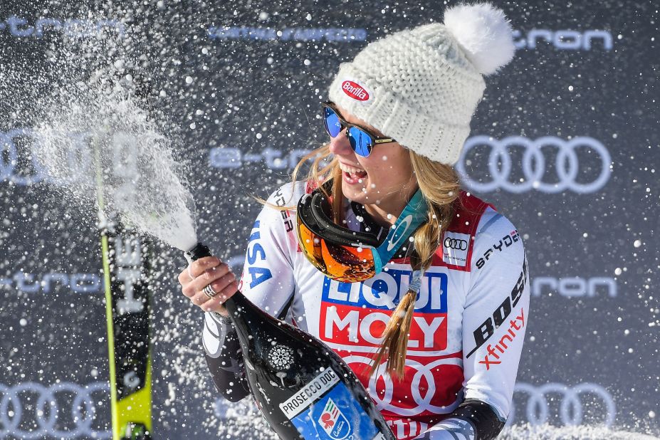 Shiffrin has been on fire during the 2018-19 season and has made waves beyond ski racing for her level of consistency and domination. She has climbed to fifth on the list off all-time most successful ski racers, and third woman behind Lindsey Vonn and Annemarie Moser-Proll. 