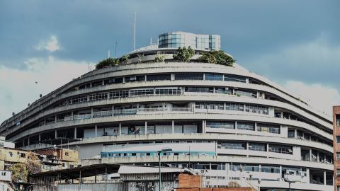 Picture of El Helicoide, the headquarters of the Bolivarian National Intelligence Service (SEBIN), in Caracas, taken on May 17, 2018.