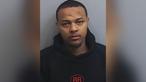 Rapper Bow Wow appears in a mugshot released by the Fulton County Sheriff's Office on Saturday.