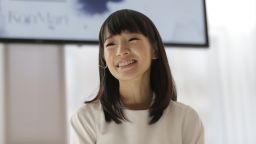 Marie Kondo speaks at a media event in New York, Wednesday, July 11, 2018. 