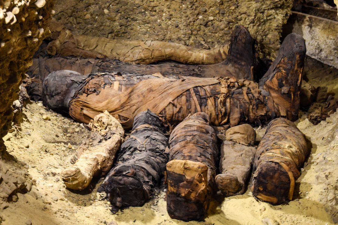 The mummies were most likely from the same upper-middle class family, the Minister said.