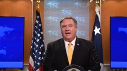 US Secretary of State Mike Pompeo gives a press briefing at the State Department in Washington, DC, on February 1, 2019