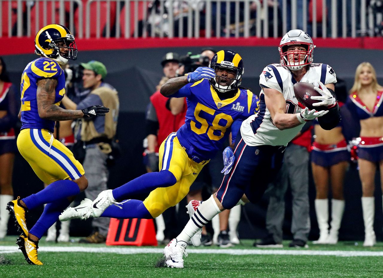 The Michel touchdown was preceded by a 29-yard pass to tight end Rob Gronkowski.