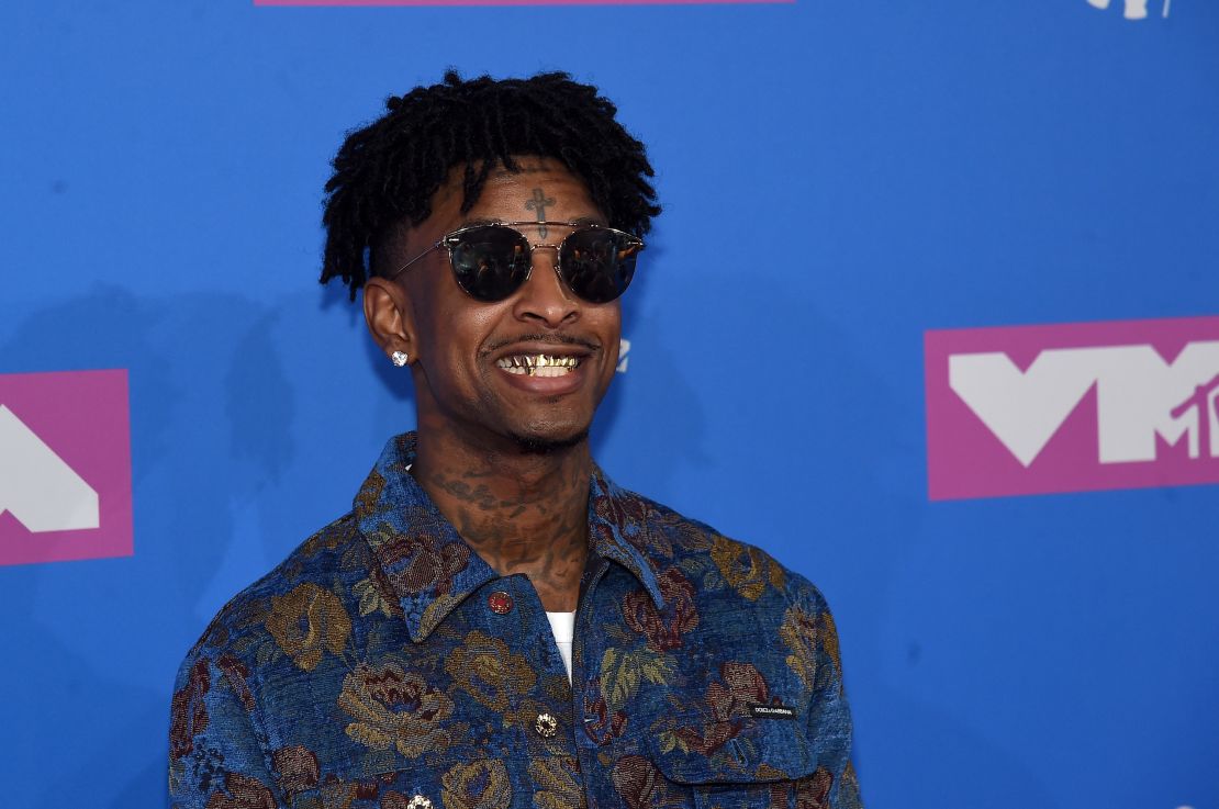 21 Savage attends the 2018 MTV Video Music Awards in August.