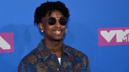 NEW YORK, NY - AUGUST 20:  21 Savage attends the 2018 MTV Video Music Awards at Radio City Music Hall on August 20, 2018 in New York City.  (Photo by Jamie McCarthy/Getty Images)