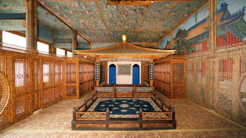 <strong>Design details</strong>: These interiors are embellished with bamboo skin carvings, jade inlays and intricate textile decorations.