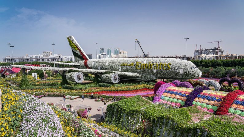 <strong>Dubai Miracle Garden</strong>: Dubai Miracle Garden is certainly the most floral spot in the city between mid-November and mid-May, when the 72,000-meter square site is in bloom with 150 million flowers. Attractions include <a href="index.php?page=&url=http%3A%2F%2Fwww.guinnessworldrecords.com%2Fworld-records%2F94999-largest-flower-arrangement-structure" target="_blank" target="_blank">the world's largest flower arrangement</a>, a sculpture in the shape of an Airbus A380 airplane. 