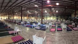A shelter in Piedras Negras, Mexico awaits a caravan of 2000 Central American migrants that are heading to the Mexican border town.