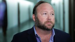 WASHINGTON, DC - SEPTEMBER 5: Alex Jones of InfoWars talks to reporters outside a Senate Intelligence Committee hearing concerning foreign influence operations' use of social media platforms, on Capitol Hill, September 5, 2018 in Washington, DC. Twitter CEO Jack Dorsey and Facebook chief operating officer Sheryl Sandberg faced questions about how foreign operatives use their platforms in attempts to influence and manipulate public opinion. (Photo by Drew Angerer/Getty Images)