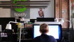 The offices of the music streaming service Spotify in Berlin, Germany, 25 February 2014. Photo: Britta Pedersen | usage worldwide   (Photo by Britta Pedersen/picture alliance via Getty Images)