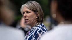 WASHINGTON, DC - JUNE 13: Rep. Michelle Lujan Grisham (D-NM) speaks during a news conference on immigration to condemn the Trump Administration's "zero tolerance" immigration policy, outside the US Capitol on June 13, 2018 in Washington, DC. (Photo by Toya Sarno Jordan/Getty Images)