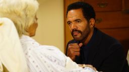 LOS ANGELES - JULY 20: Nichelle Nichols( Lucinda) and Kristoff St. John (Neil Winters) on the 11,000th episode of the CBS series THE YOUNG AND THE RESTLESS airing on September 1, 2016.  THE YOUNG AND THE RESTLESS Airs Weekdays (12:30-1:30 PM, ET; 11:30 AM-12:30 PM, PT) on the CBS Television Network.   (Photo by Sonja Flemming/CBS via Getty Images) 