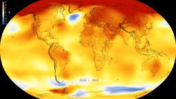 climate change global temperatures 2014 to 2018