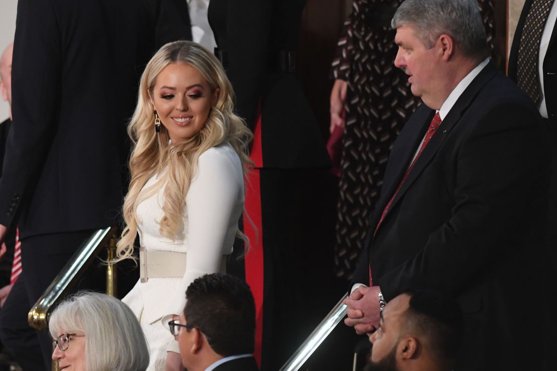 Tiffany Trump arrives to attend the State of the Union address at the US Capitol in Washington DC on February 5, 2019.