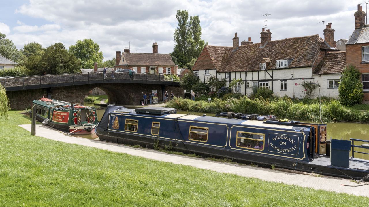 Berkshire boasts lush meadows, an astonishing display of castles and narrow boats on the Kennet and Avon Canal at Hungerford. 